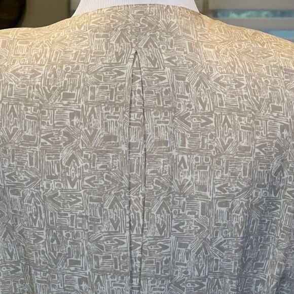 Liz Claiborne Dress 8 Petite VTG 90's Shoulder Pads Button Front Wide Waistband - Picture 13 of 16